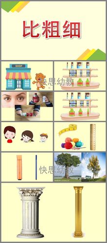 中班数学《比粗细》ppt课件教案