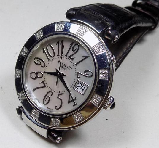 pierre balmain 5585 - mother of pearl - diamond bezel - 1990