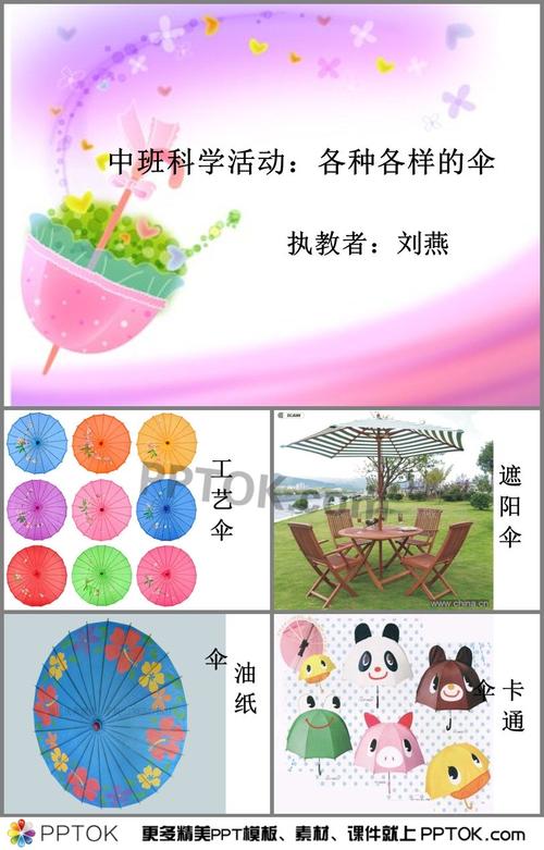这是中班科学活动伞的结构ppt下载,主要介绍了工艺伞;遮阳伞;油纸伞
