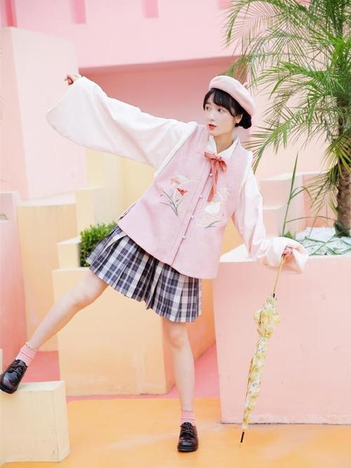 jk制服与汉服的"跨圈搭配",古风与时装的碰撞,双坑少女爱了!