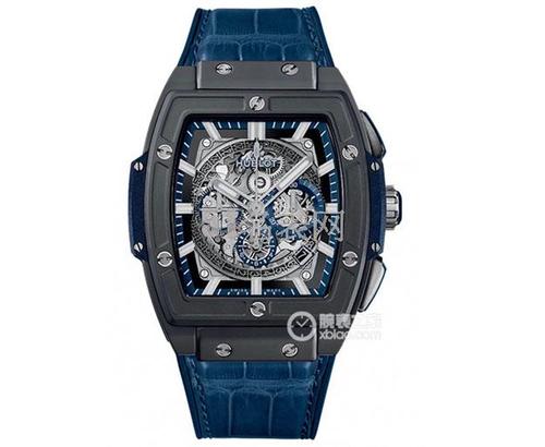 一比一高仿宇舶大爆炸手表 酒桶型黑色机械男表 601.nm.0173.lr