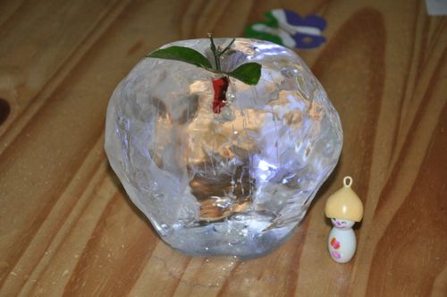 今天学校留了一个特殊作业--做冰灯.