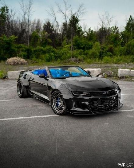 宽体雪佛兰科迈罗敞篷跑车hre就很帅