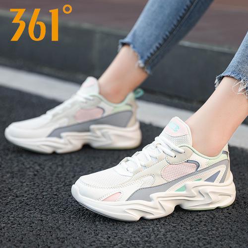 361运动鞋女老爹鞋2021春季新款学生潮鞋361度旗舰女鞋轻便跑步鞋视频