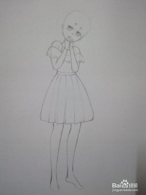 动漫人物全身像手绘线稿怎么画