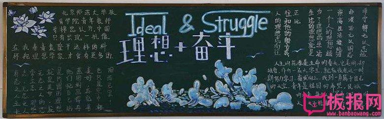 青春理想黑板报内容,理想就是奋斗