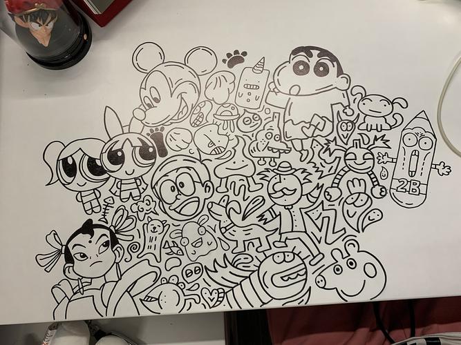 闲暇之余刷某音看到了涂鸦大师mr doodle的作品,感觉非常的有趣 看着