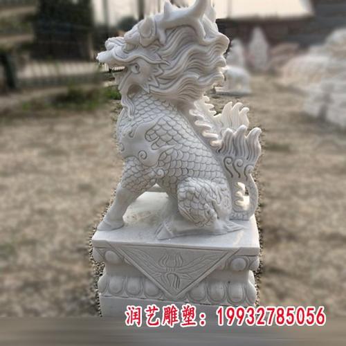 石雕麒麟狮子-合肥石材雕塑麒麟加工厂