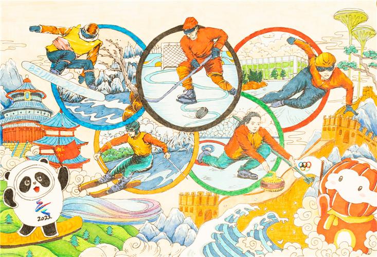 北京2022年冬奥会和冬残奥会青少年绘画作品征集活动作品.