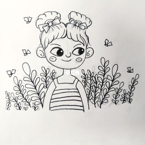 黑白插画Ⅰ零基础手绘Ⅰ步骤图Ⅰ儿童插画_插画_手绘