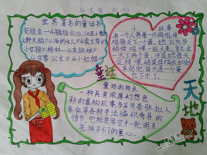 童话天地手抄报图片,内容