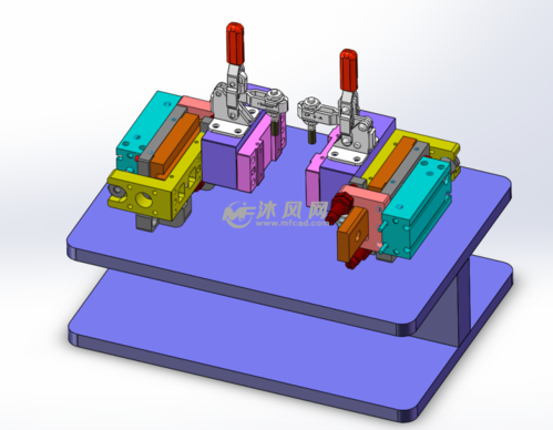 双位手动压紧工装