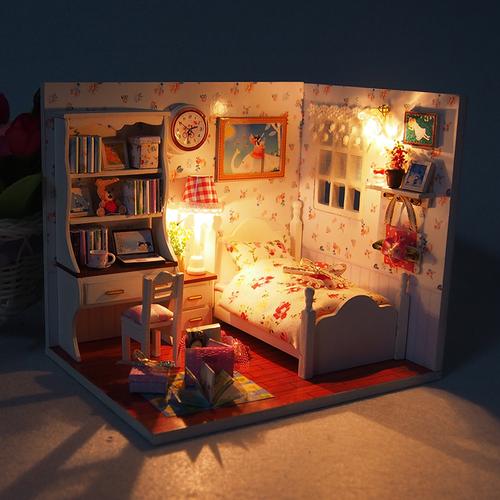 创意手工公主房儿童玩具3d立体拼图小女孩小房子手工小屋模型
