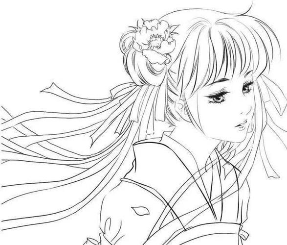 手绘教程手把手教你画人物铅笔稿古风美女画法