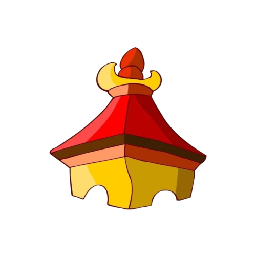 古代卡通手绘建筑物