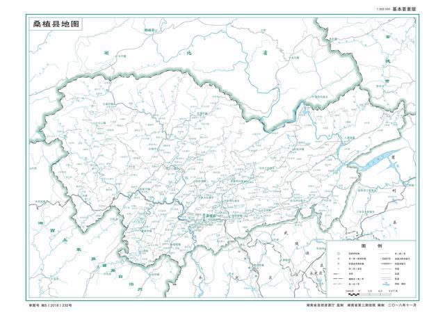 湖南张家界桑植县标准地图