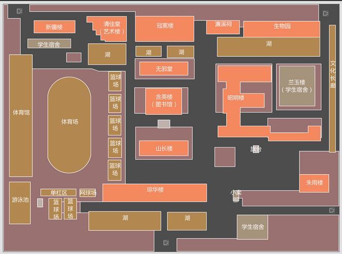 求广东广雅中学平面图