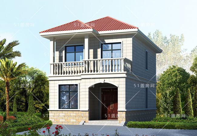 农村15万元二层小楼图占地87平米小户型别墅普通建房看过来