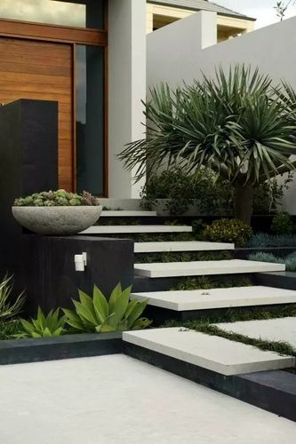 庭院台阶,应用于各类庭院景观设计,无论入户门庭的台阶,抑或是处理坡