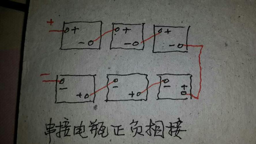 你好 电动车72伏电瓶的线怎么接.串线怎么串