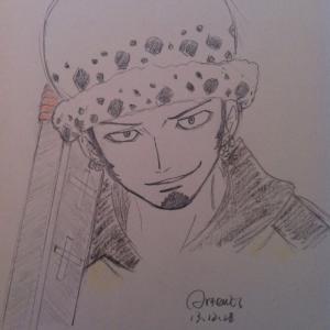 海贼王特拉法尔加罗铅笔画