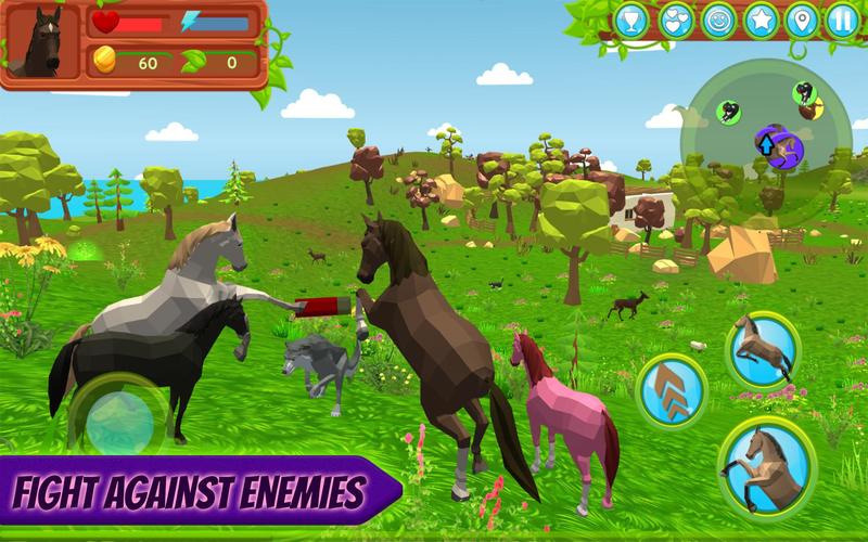马家族动物模拟器3d游戏下载-horse family animal  3