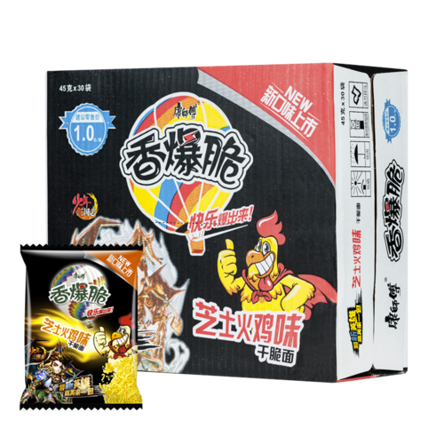 康师傅香爆脆干脆面芝士火鸡味40g30包整箱参数