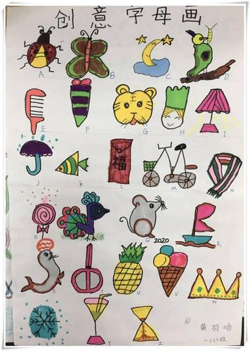 【英语活动】一年级字母创意画大赛