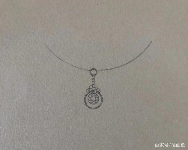 别看只是一个小项链,真实比例非常小,所以其实还是很难画的.