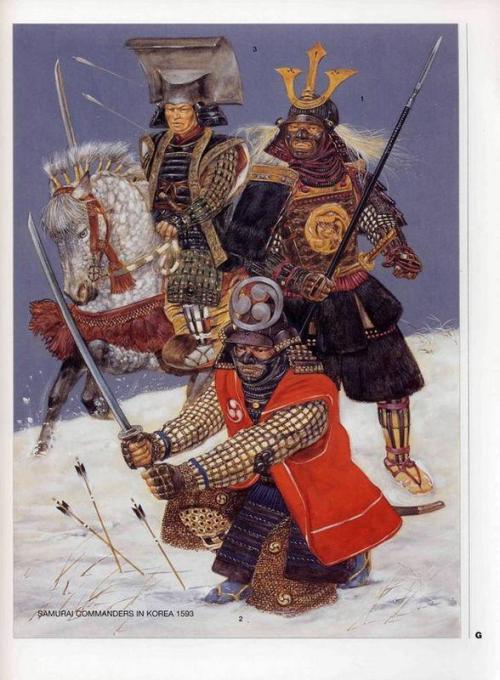 这张就是当时武士的造型,中间骑马黄色盔甲的就是当时鼎鼎大名的