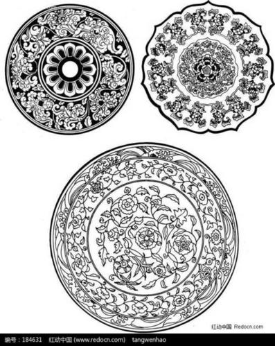 适合纹样简笔画花卉图案色彩