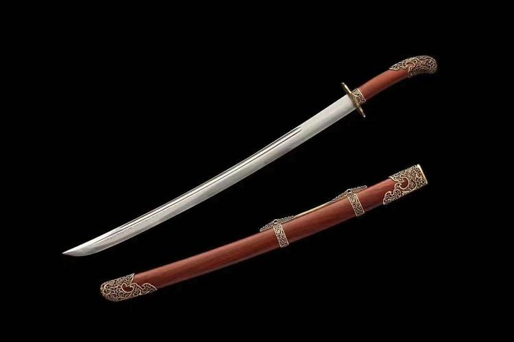 纯铜镂空精雕装百炼钢明代腰刀和风堂美术刀剑