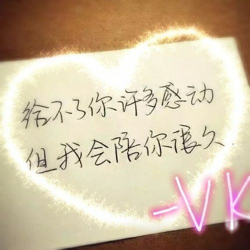 给不了你许多感动,但我会陪你很久 vk