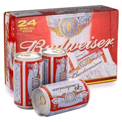 百威(budweiser)啤酒 330mlx24听 整箱装