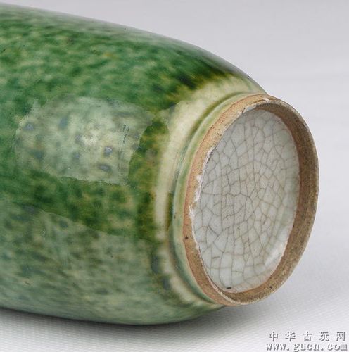 清康熙郎窑绿豇豆绿豇豆红棒槌瓶