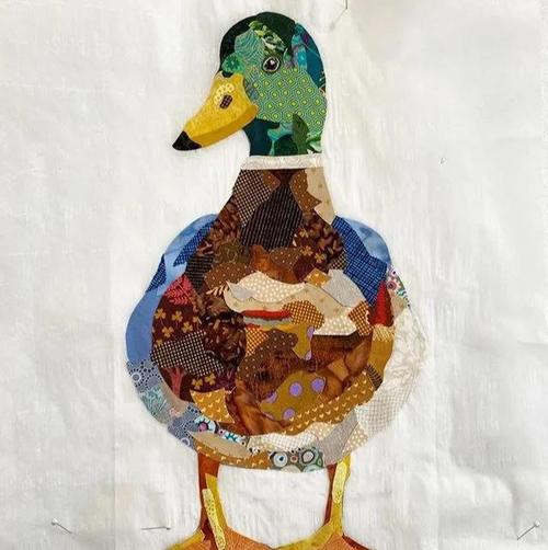 小碎布,大艺术,布艺拼布不用针不用线,拼成一幅画,附