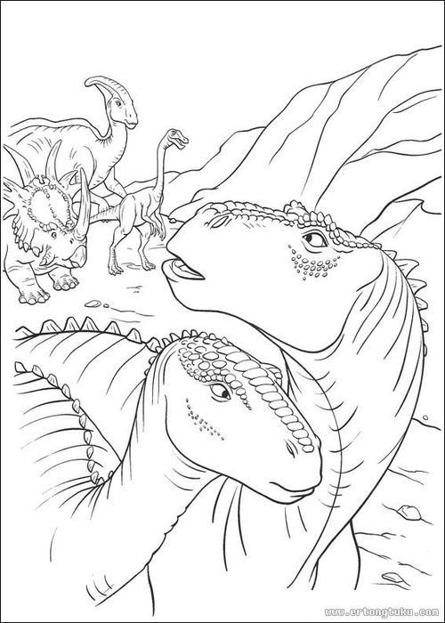 恐龙简笔画涂色卡