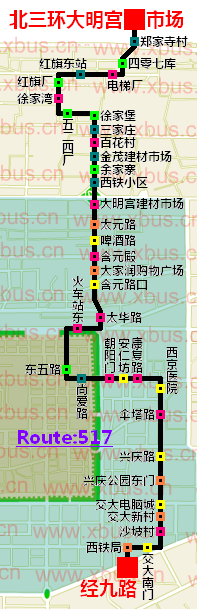 西安517公交线路图