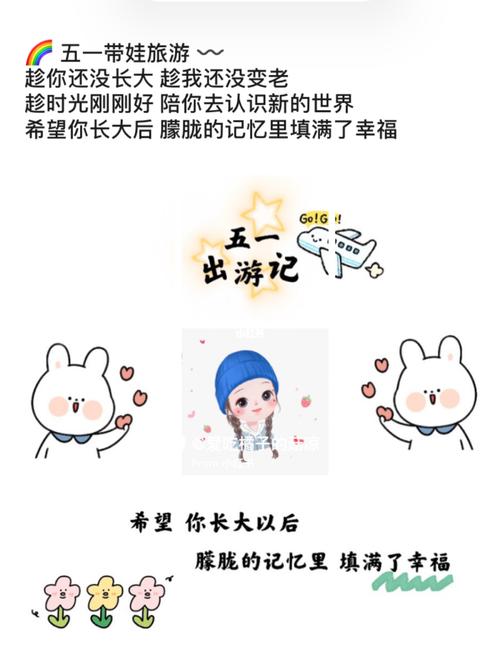 一日|迎接五月|五月你好|五一快乐|劳动节|假期出游发的九宫格拼图