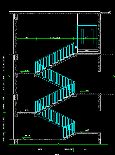 请教:这种楼梯是否可以按一个三跑和一个两跑楼梯分别绘制