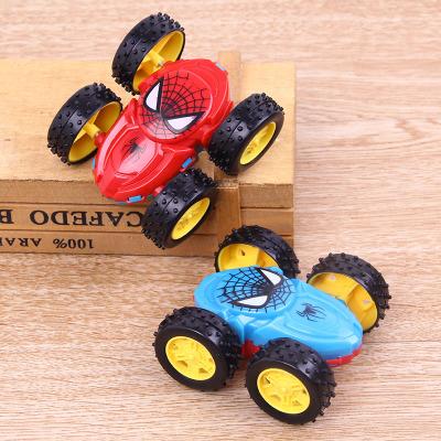 跨境儿童惯性双面翻斗车模型 耐摔玩具车转向车礼物地摊玩具批发