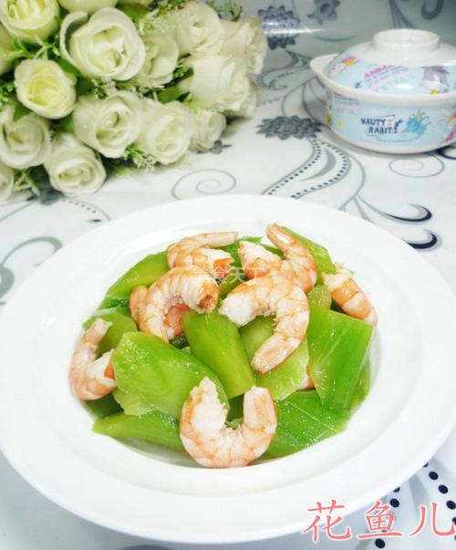 虾肉拌莴笋