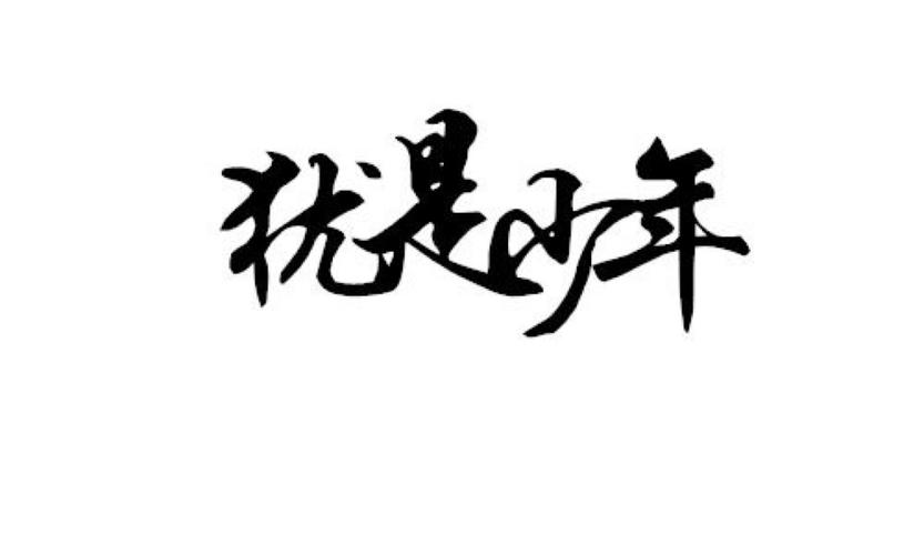 橡皮章素材#黑白稿#文字#犹是少年