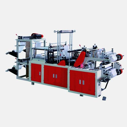 厂家直销双层连卷制袋机点断连卷平口袋商场购物袋制袋机