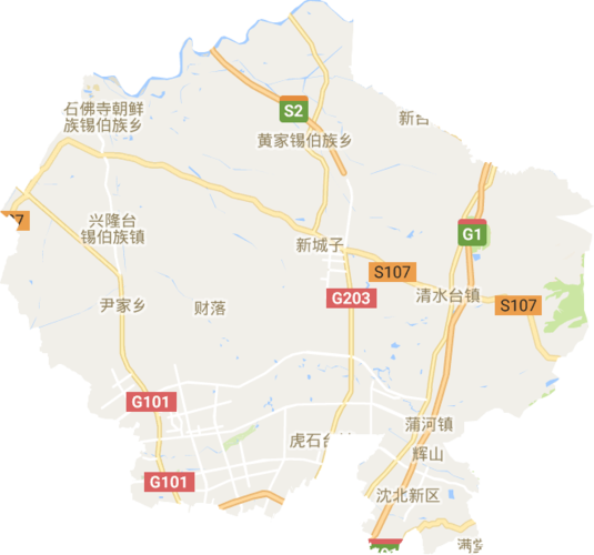 沈北新区电子地图高清版大图