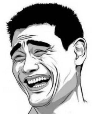 姚明这幅"狰狞"的笑脸是他在接受一次采访时被记者拍下来的,八字眉