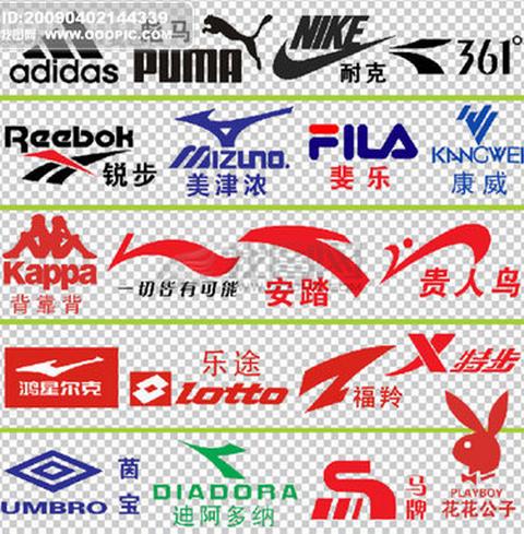 运动鞋标志大全