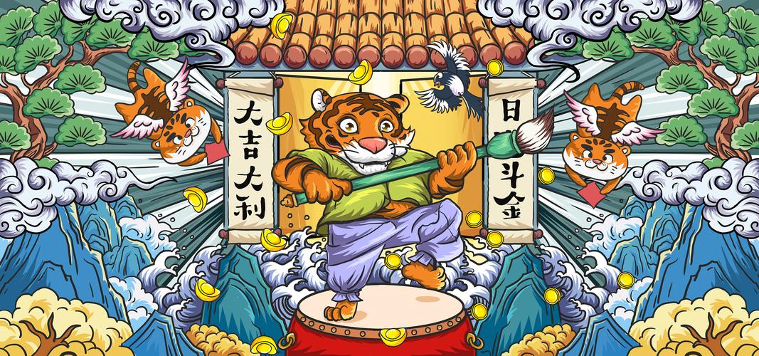 国潮虎年|插画|商业插画|我亦无情 - 原创作品 - 站酷
