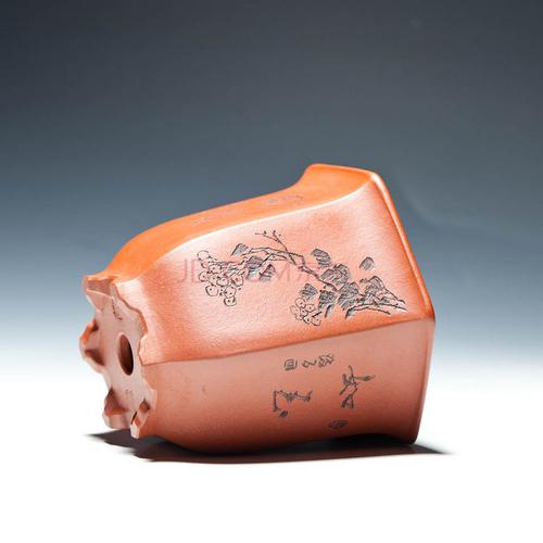 新寅陶艺 宜兴紫砂壶 紫砂花盆 沈小君制 [小六角花盆