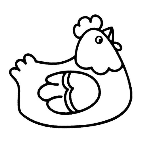 老母鸡简笔画图片